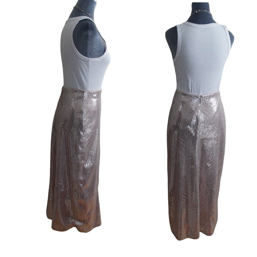 Michael Kors Blush Sequin Midi Skirt XS Party Holiday Going Out EUC - Picture 2 of 16